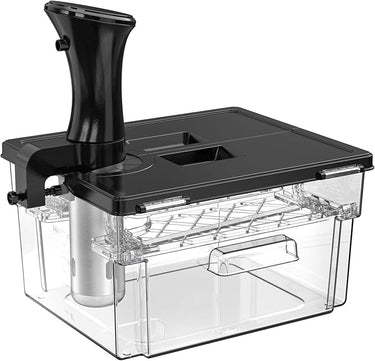 Recipiente Sous Vide Lenta con Tapa y Estante Integrados Sous Vide Contenedor, Adaptarse a la Mayoría de Las Sous Vide Roner Cocina, Multifunción 11L